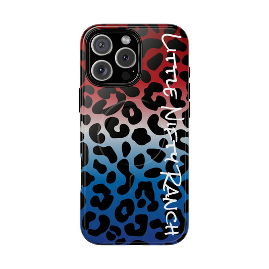 Red White Blue Cheetah MagSafe