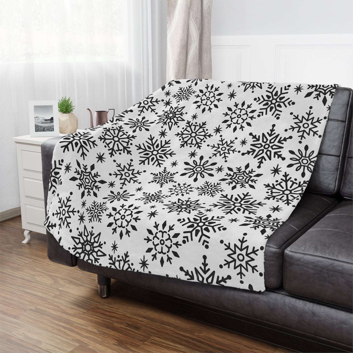 Snowflake Minky Throw