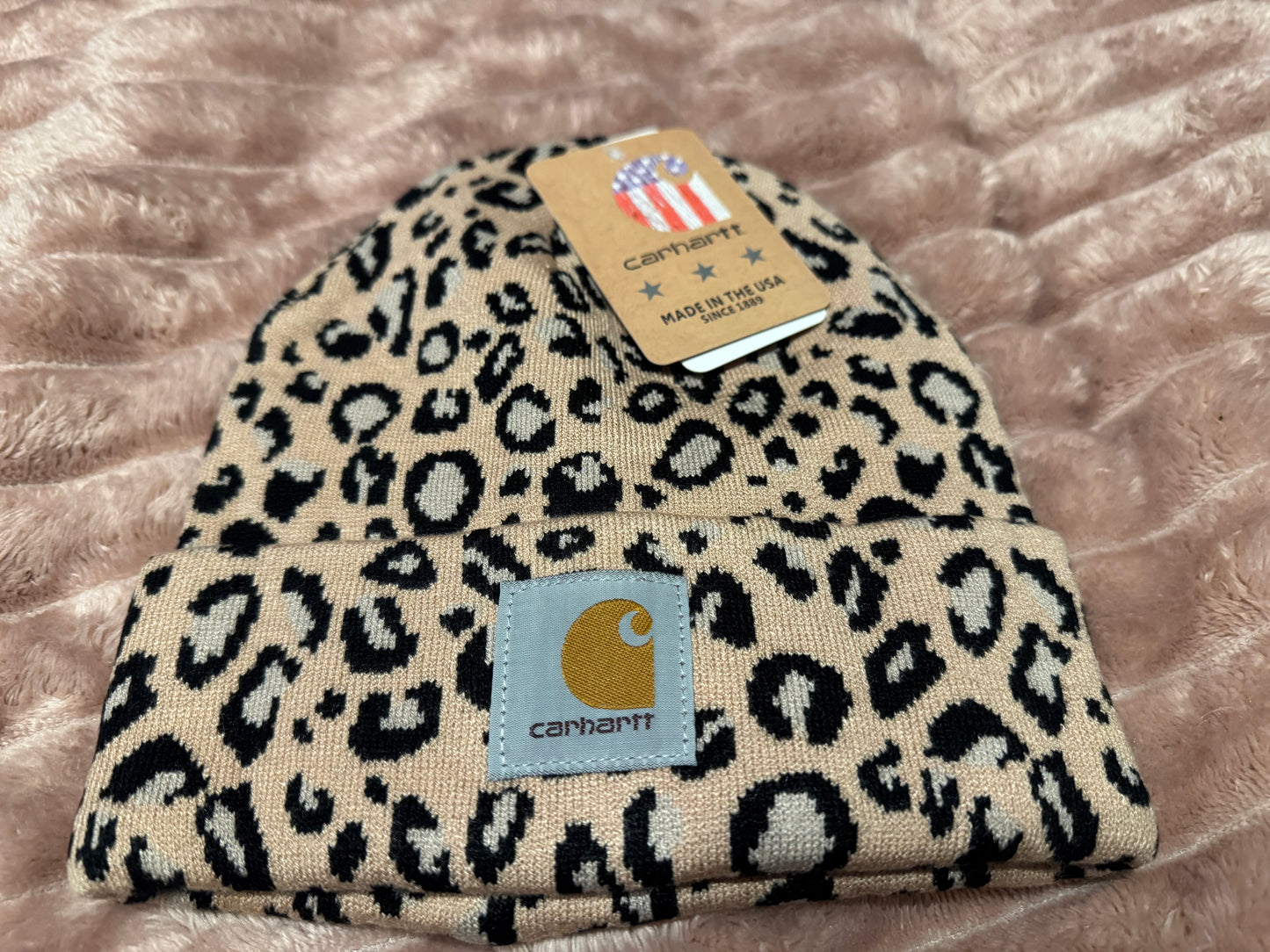 Rose Cheetah Carhartt Beanie